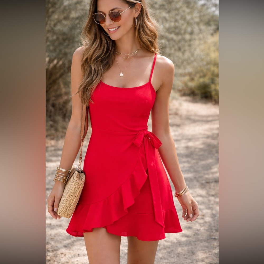 Cherry Red Sleeveless Dress